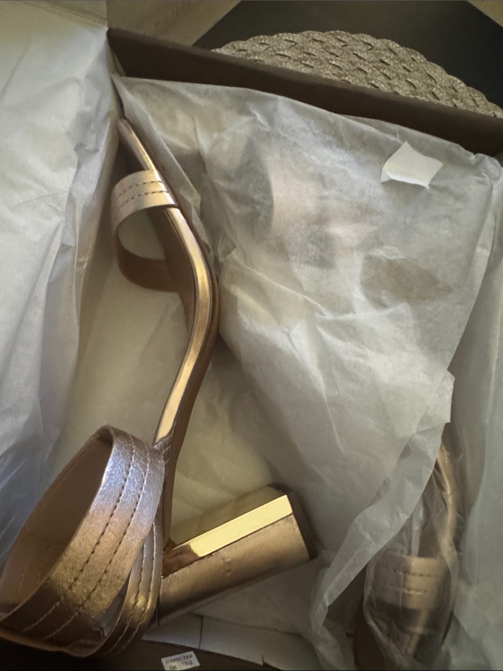🔥Linea Paolo Block Heel Sandal 10 Ankle Strap Glam Dressy Chic Rose Gold Eden - Picture 15 of 15